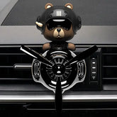 NEW Cartoon Shake head little bear Pilot Car Air Freshener perfume Automobile Interior Perfume Clip Car Ornament Accessories